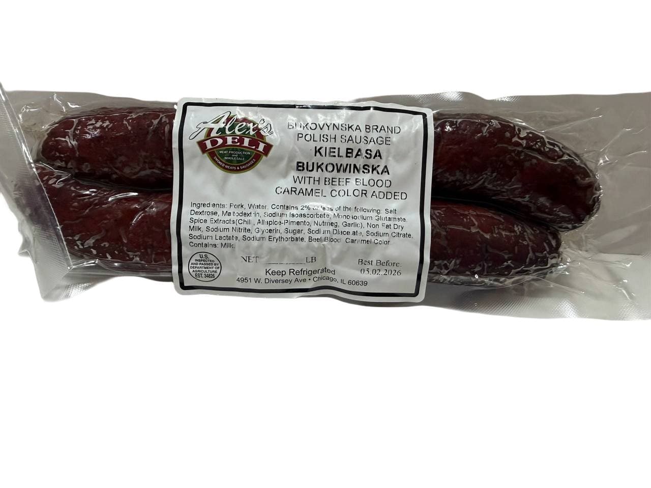 DELI - BUKOVYNSKA BRAND POLISH SAUSAGE / KIELBASA BUKOWINSKA / LB