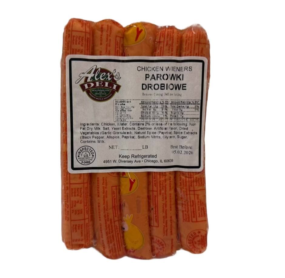 DELI - CHICKEN WIENERS / PAROWKI DROBIOWE / LB