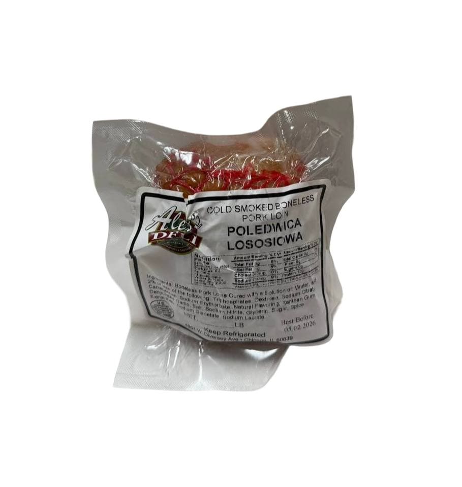 DELI - COLD SMOKED BONELESS PORK LOIN / POLEDWICA LOSOSIOWA / LB