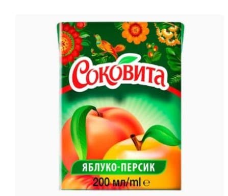 JUICE APPLE&PEACH 27/0.2L SOKOVITA