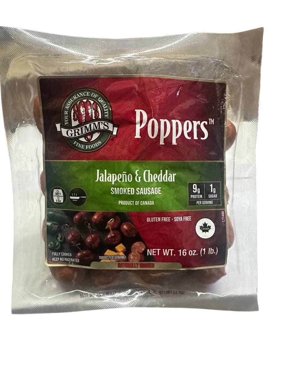 POPPER`S JALAPENO & CHEDDAR 8/16 OZ