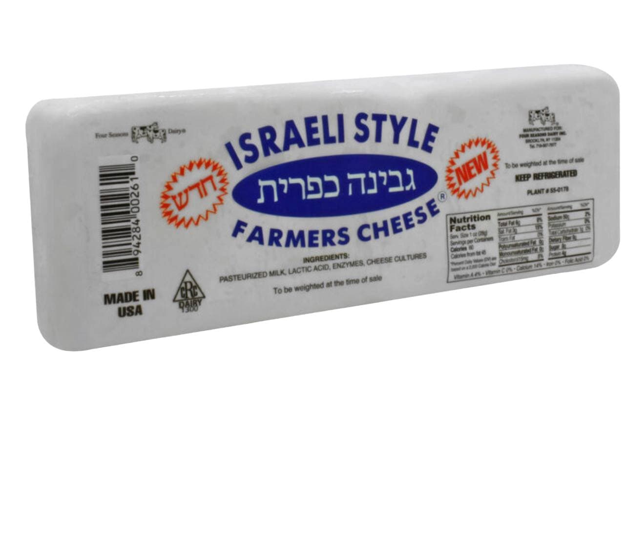 ISRAELI STYLE FARMERS CHEESE (8PC X 2.2LBS)