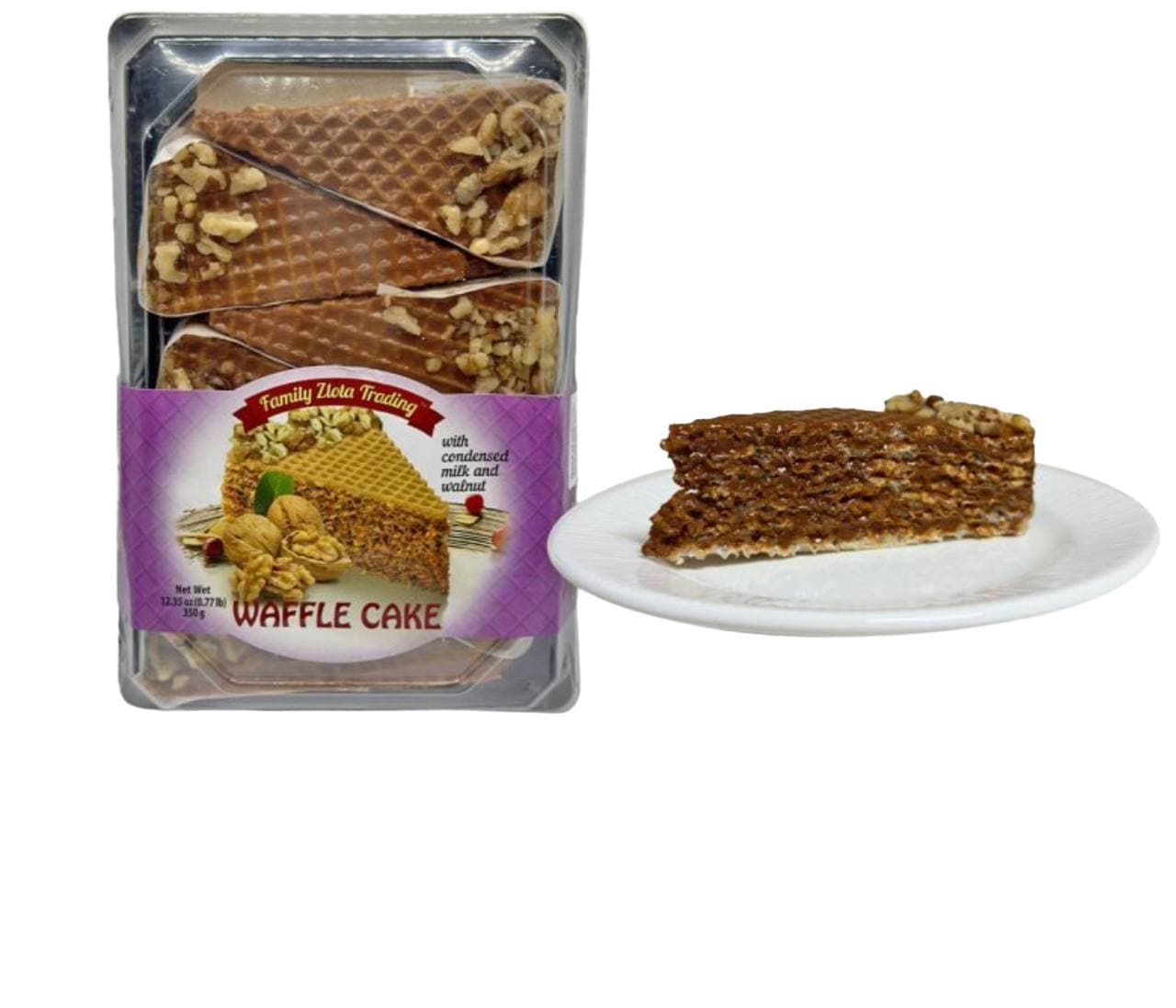 WAFFLE CAKE WITH CONDENSED MILK & WALNUT 16/350 G