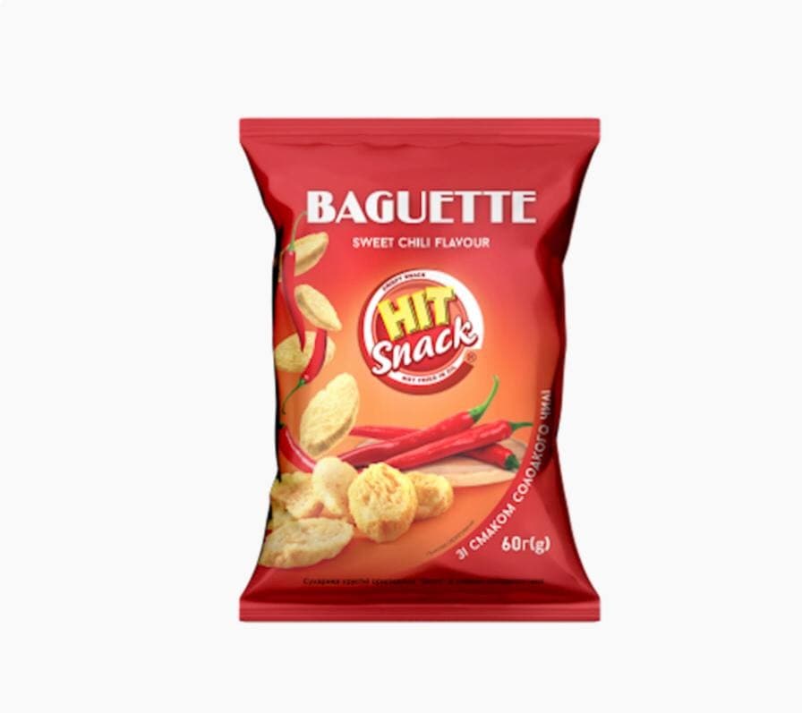 CROUTONS BAGUETTE CRISPY W/SWEET CHILI 30/60GR ZOLOTE ZERNO N503