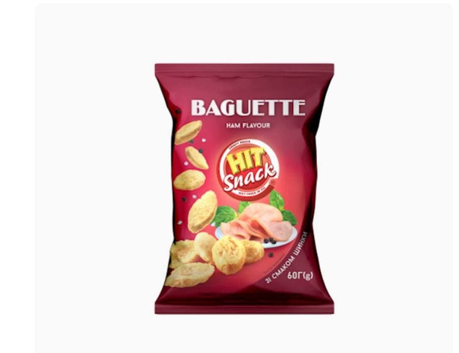 CROUTONS BAGUETTE CRISPY W/HAM 30/60GR ZOLOTE ZERNO N502