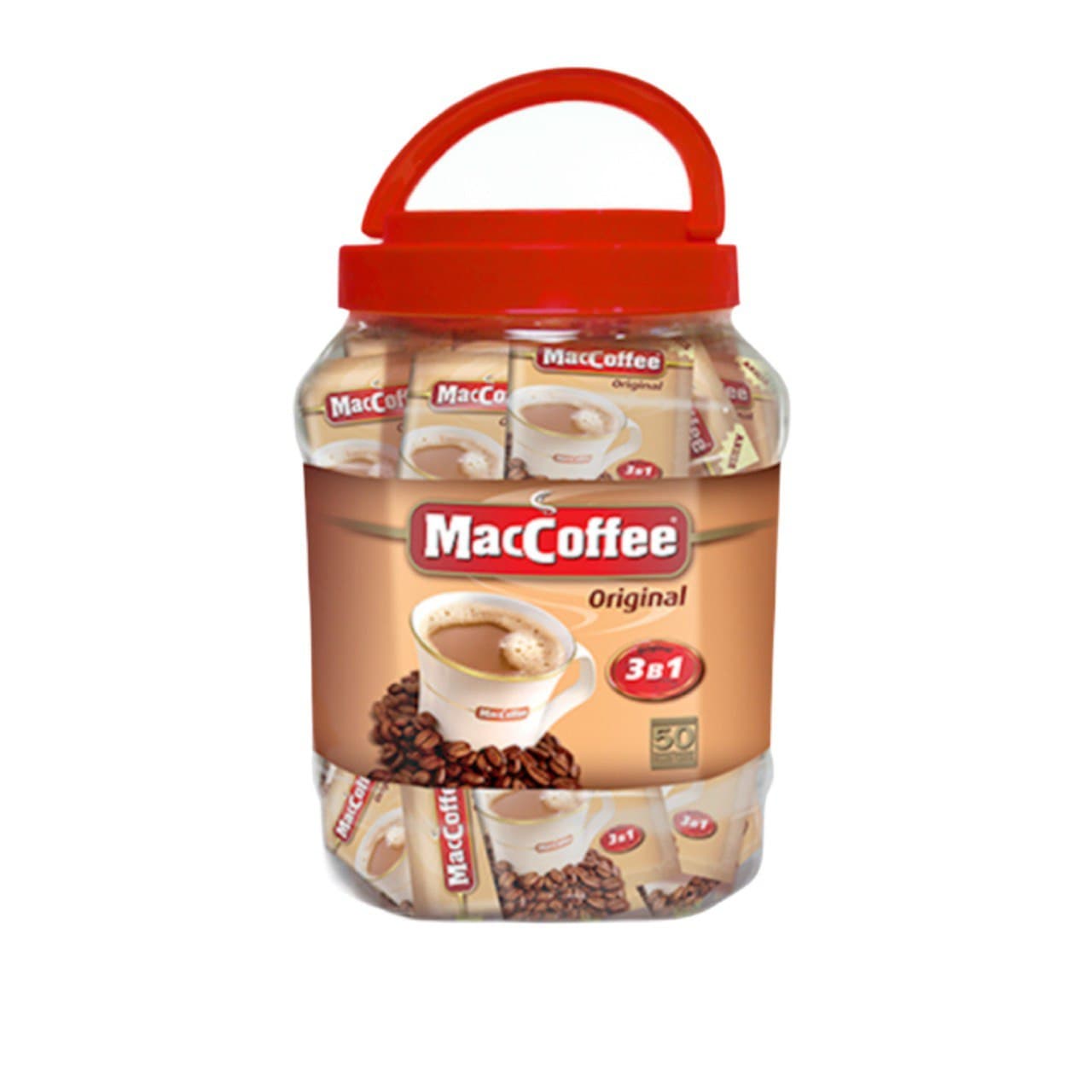INSTANT COFFEE 3 IN 1 (PLASTIC JAR) 50 PCS/20G